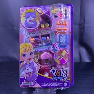 NIB Polly Pocket Sushi Shop Cat Compact Playset Pop & Swap HCG21 Mattel 2021